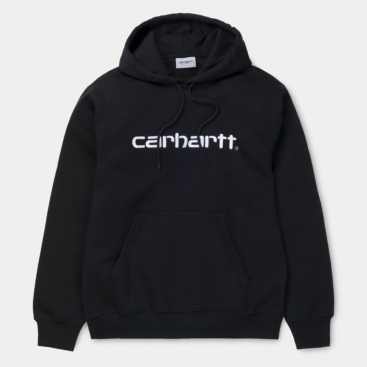 Толстовка CARHARTT WIP Hooded Carhartt Sweatshirt BLACK / WHITE