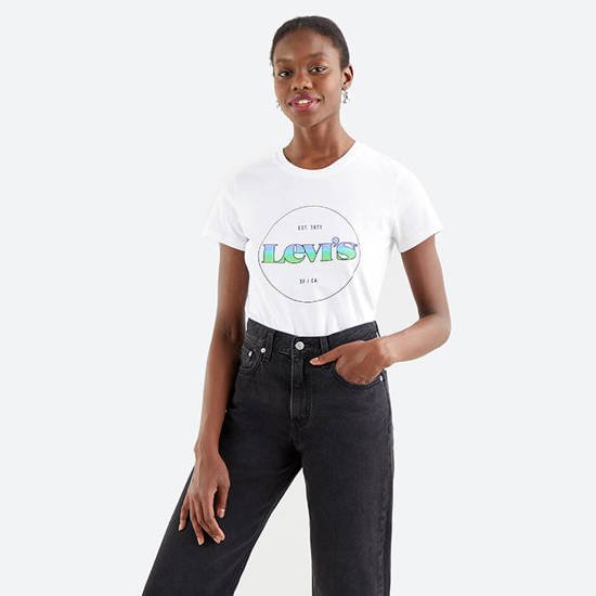 Футболка LEVIS w The Perfect Tee голубой
