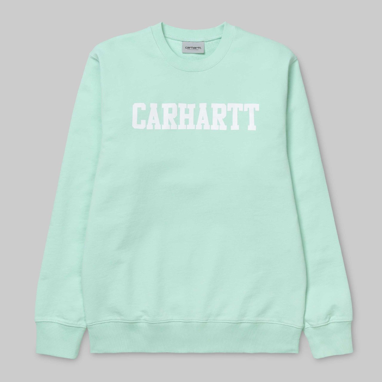 Свитшот CARHARTT WIP College Sweatshirt LIGHT YUCCA / WHITE