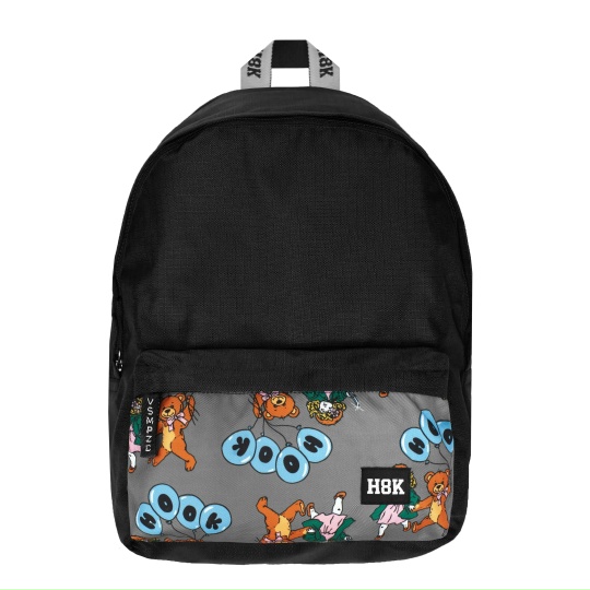 Рюкзак HOOK «Шарики серый» черный