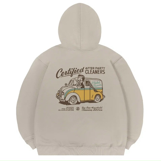 Худи HAIDED "CLEANERS" grey.beige