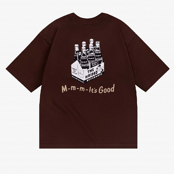 Футболка HAIDED SERVE COLD RLXD HW choco.brown коричневый