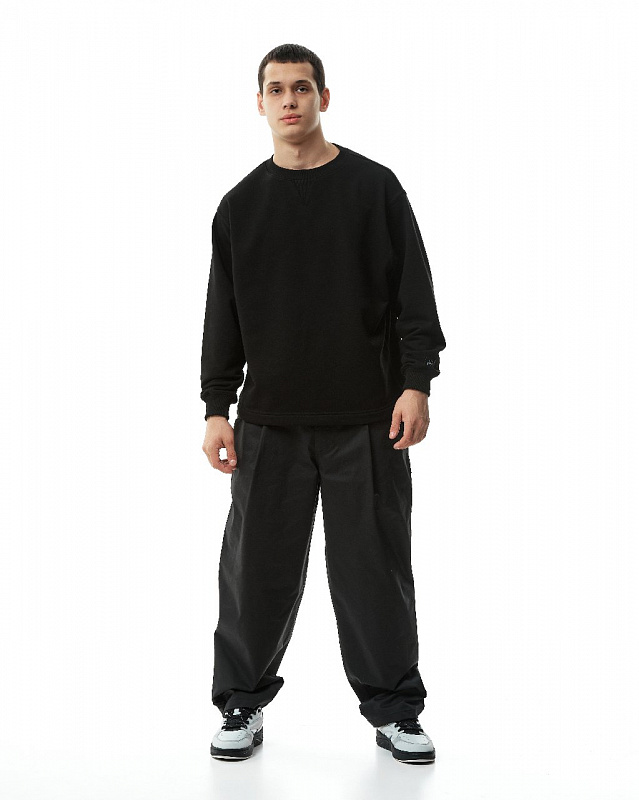 Свитшот THE BAD FRIENDS Basic плотный 400 черный без кармана