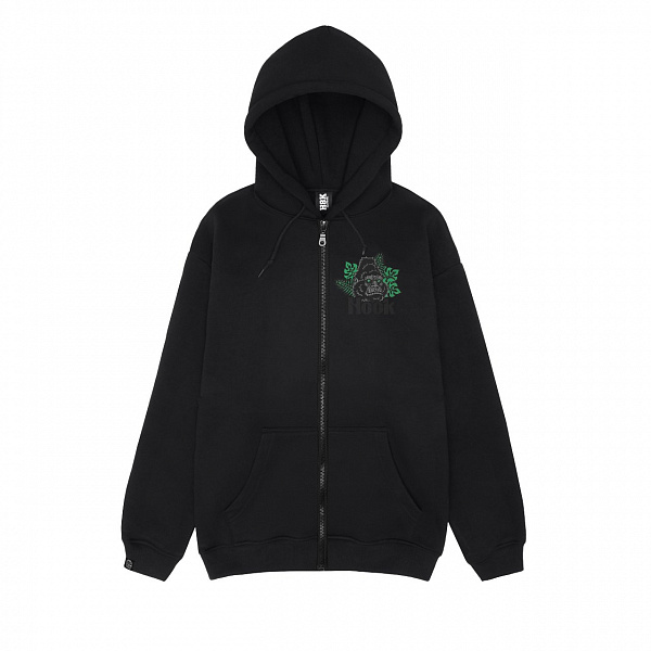 Худи HOOK зип «Джангл» черный