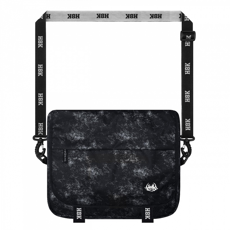 Сумка Шолдербег Грандфа HOOK «Стонвош» черный