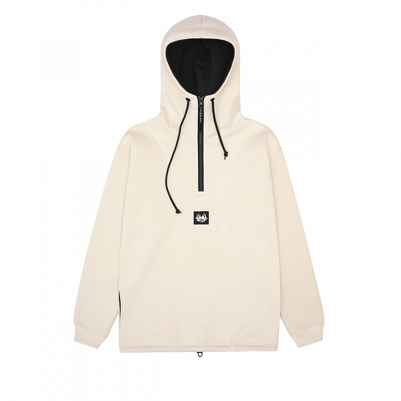 Худи HOOK Халфзип «Лого» бежевый