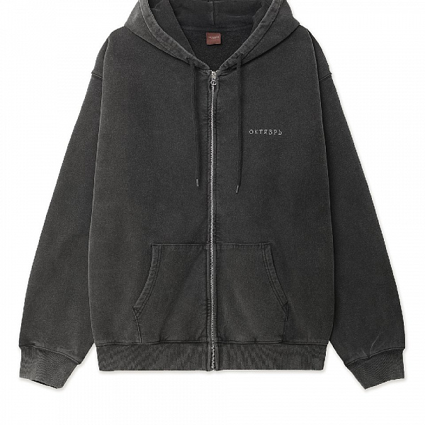 Худи на молнии ОКТЯБРЬ OG LOGO ZIP HOOD BLACK
