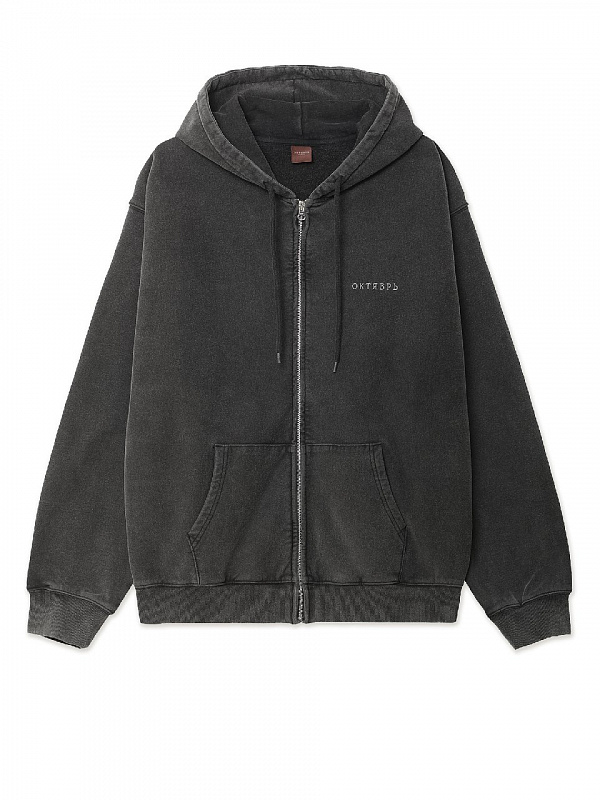Худи на молнии ОКТЯБРЬ OG LOGO ZIP HOOD BLACK