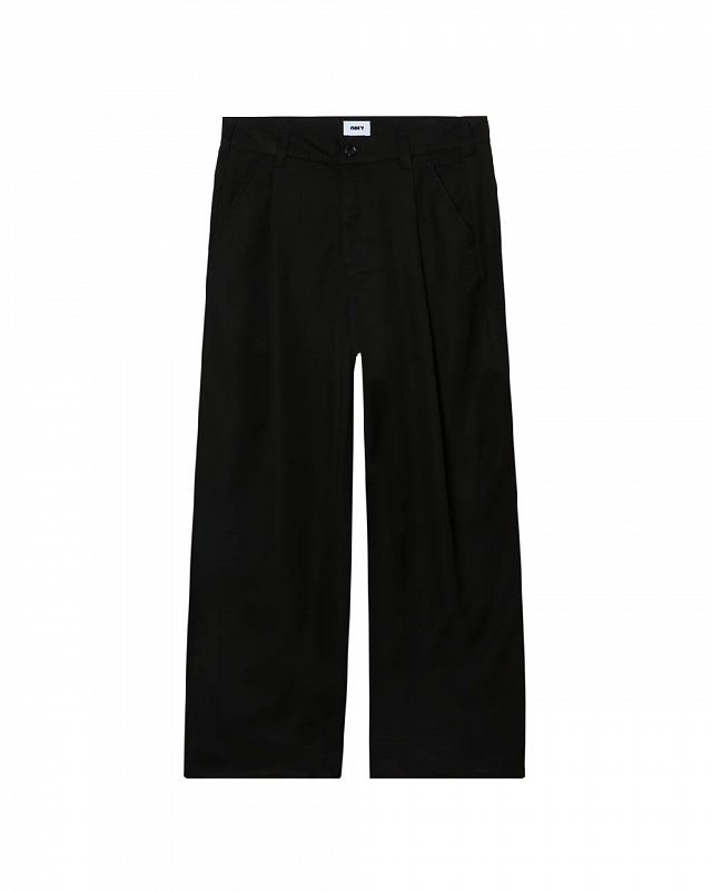 Брюки OBEY OTIS PLEATED PANT (Relaxed fit) BLACK