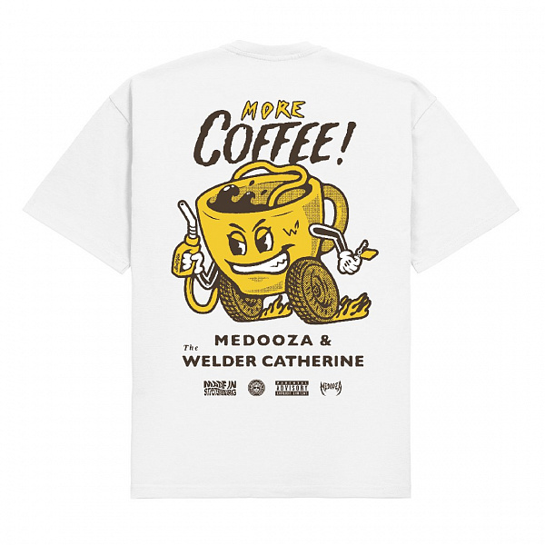 Футболка MEDOOZA x TWC "More Coffee" белый