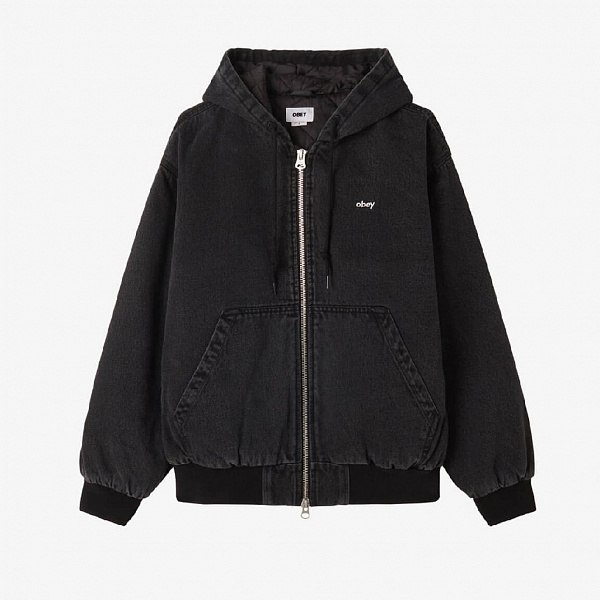 Куртка OBEY WILTERN ZIP UP HOOD FADED BLACK