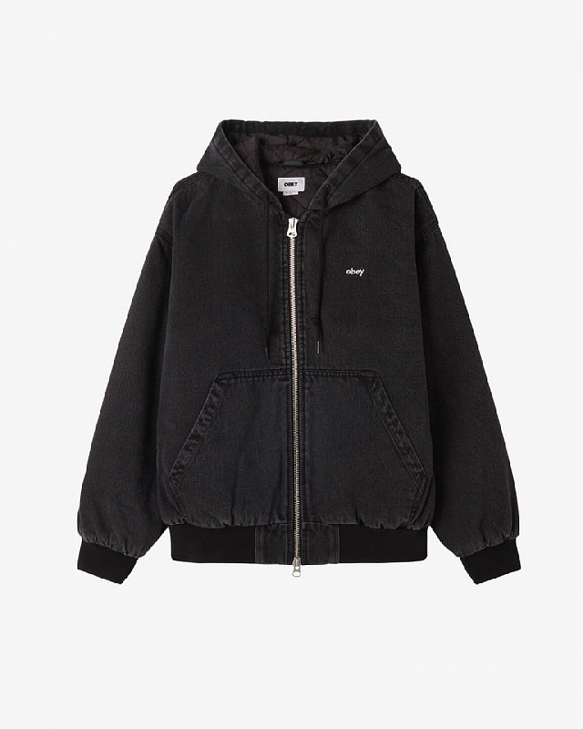 Куртка OBEY WILTERN ZIP UP HOOD FADED BLACK