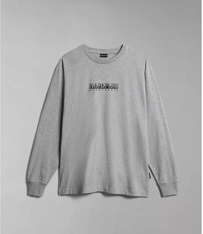 Лонгслив NAPAPIJRI S-BOX LS 3 160 MED GREY MEL серый