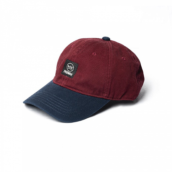 Кепка THE BAD FRIENDS Dad Cap Washed Cotton бордовый/синий