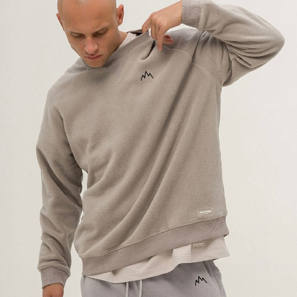 Толстовка KUL'TURA "FLEECE" светло-серый