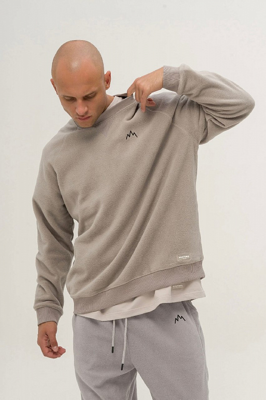 Толстовка KUL'TURA "FLEECE" светло-серый