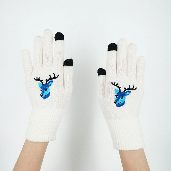 Перчатки ST.FRIDAY с вышивкой Олень, который сбежал с носков