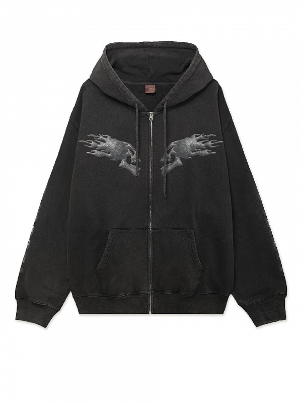 Худи на молнии ОКТЯБРЬ SPEED ZIP HOODIE BLACK