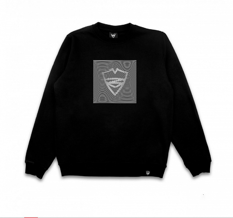 Свитшот Питерский щит "ОПТИЧЕСКИ" черный