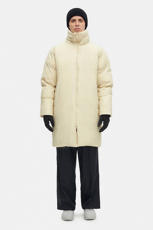 Пуховик мужской SHU оверсайз Бежевый