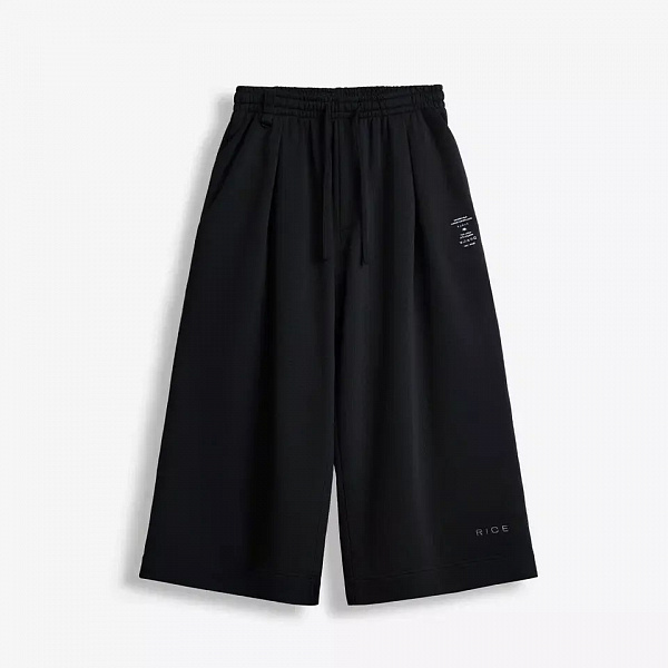 Брюки RICE KINOMO CULOTTES OVERSIZE/BLACK low
