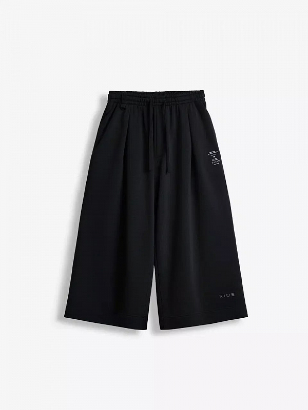 Брюки RICE KINOMO CULOTTES OVERSIZE/BLACK low
