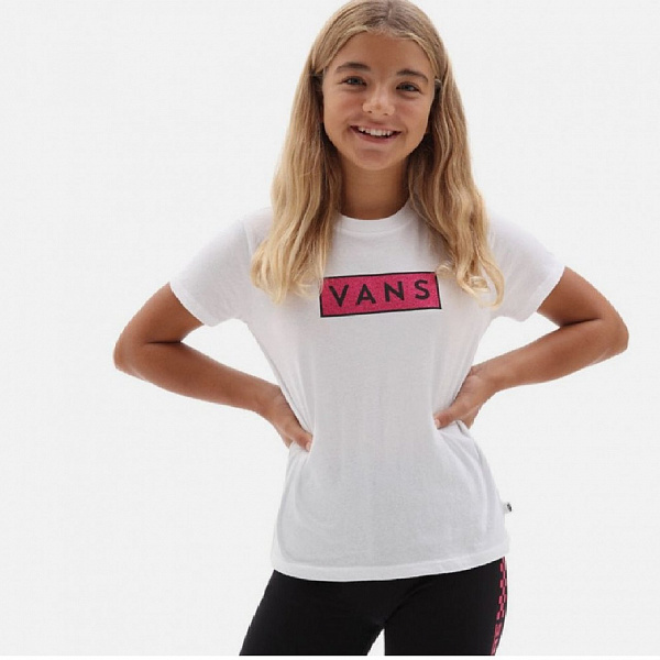 Футболка VANS GR EASY BOX GLITTER White