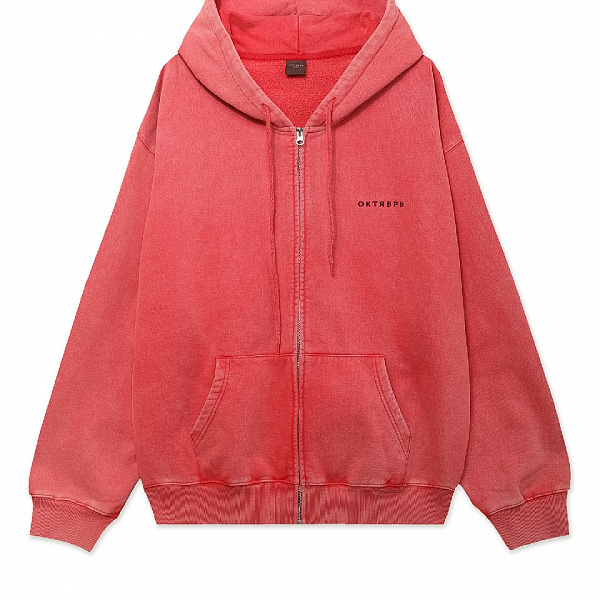 Худи на молнии ОКТЯБРЬ OG LOGO ZIP HOOD RED