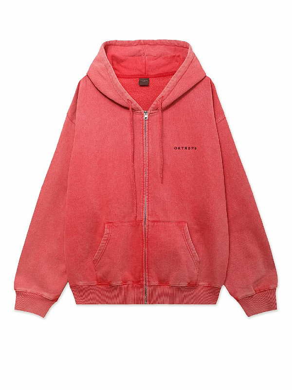 Худи на молнии ОКТЯБРЬ OG LOGO ZIP HOOD RED