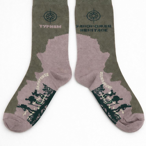 Носки ЗАПОРОЖЕЦ Поход (Зеленый (Хаки)