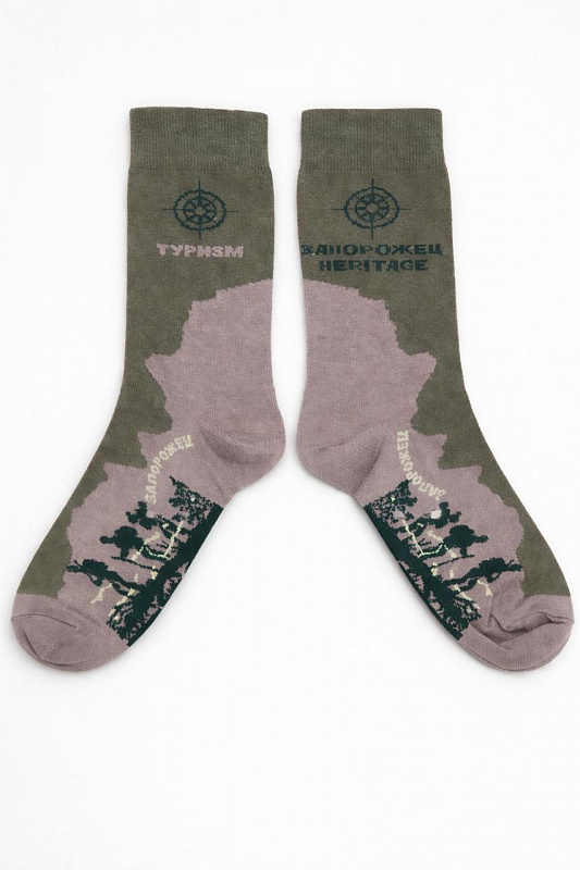 Носки ЗАПОРОЖЕЦ Поход (Зеленый (Хаки)