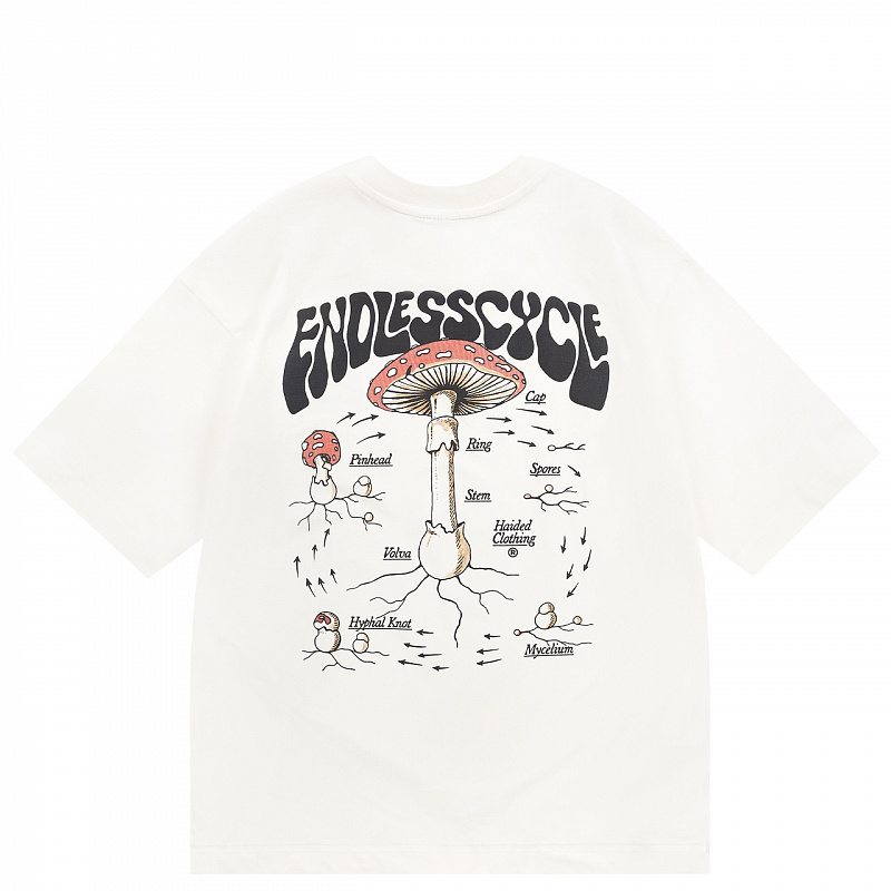 Футболка HAIDED ENDLESS CYCLE RLXD HW ecru молочный