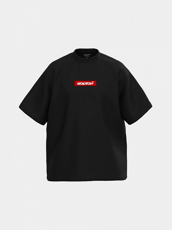 Футболка MOLOTOV OG RedBox Logo SS'25 Black Чёрный