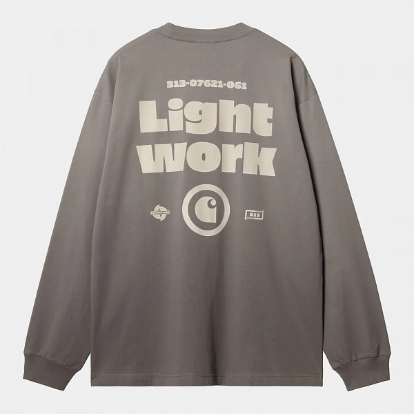 Лонгслив CARHARTT WIP L/S Light Work T-Shirt YOSEMITE / BLACK (DIP DYE)