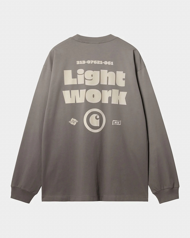 Лонгслив CARHARTT WIP L/S Light Work T-Shirt YOSEMITE / BLACK (DIP DYE)
