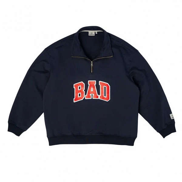 Толстовка THE BAD FRIENDS Half-Zip "BAD" 420гр графит