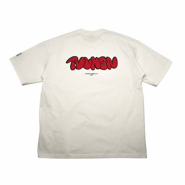 Футболка THE BAD FRIENDS "Gorod Red" 240г экрю