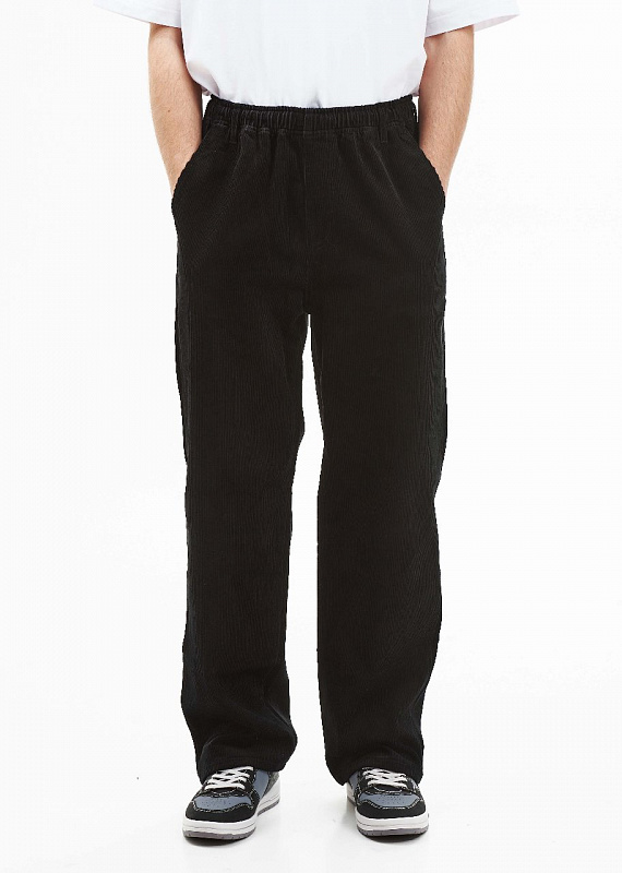 Брюки THE BAD FRIENDS Straight fit вельвет черный