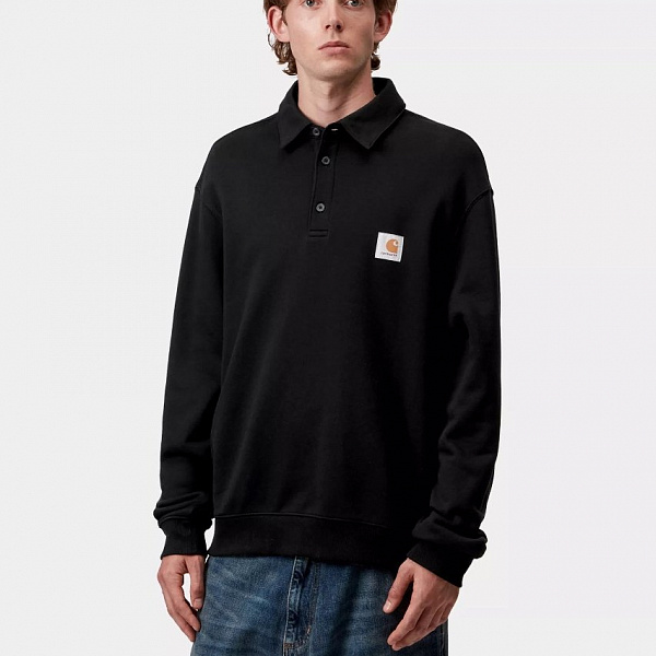 Толстовка-поло CARHARTT WIP Polo Sweat BLACK