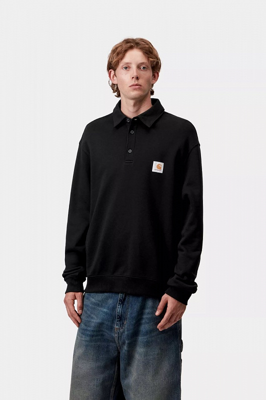 Толстовка-поло CARHARTT WIP Polo Sweat BLACK