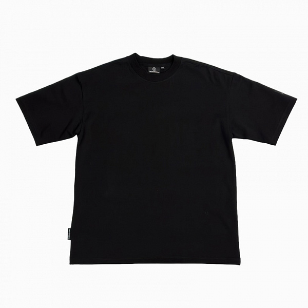 Футболка THE BAD FRIENDS Basic left sleeve logo 240г черный