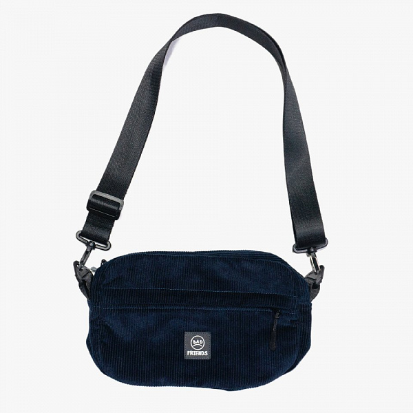 Сумка THE BAD FRIENDS Shoulder bag XL black sling вельвет синий