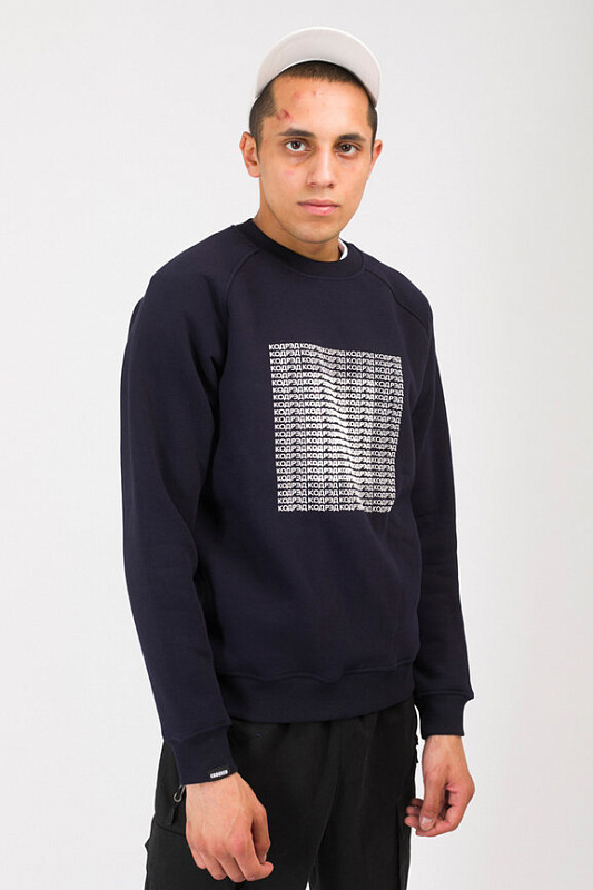 Толстовка крюнек CODERED Firm Синий Чернильный Center Up Cyrillic