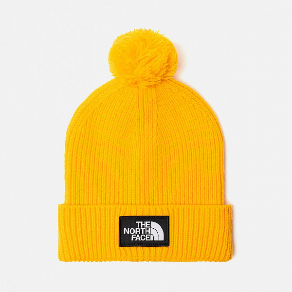 Шапка THE NORTH FACE TNF LOGO BOX POM  TNF YELLOW