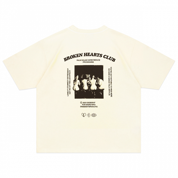 Футболка Dissident "BHC Dyed" бежевая