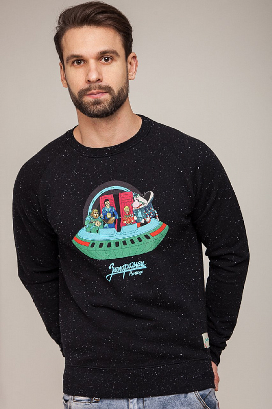 Толстовка ЗАПОРОЖЕЦ Plate черная (Black Nappa)