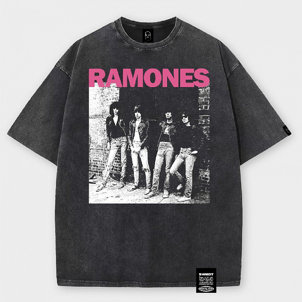 Футболка SHMOT "RAMONES" GARMENT DYE черный