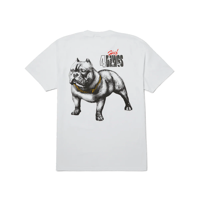 Футболка HUF 4 THE DAWGS S/S TEE WHITE