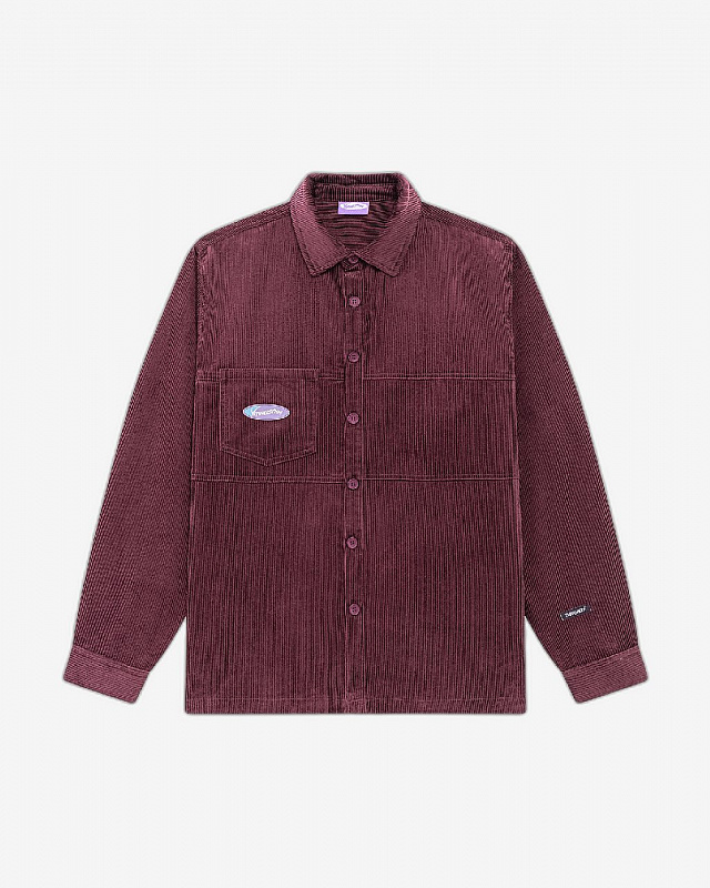 Рубашка YMKA SHIX "Velvet Button" бордовый
