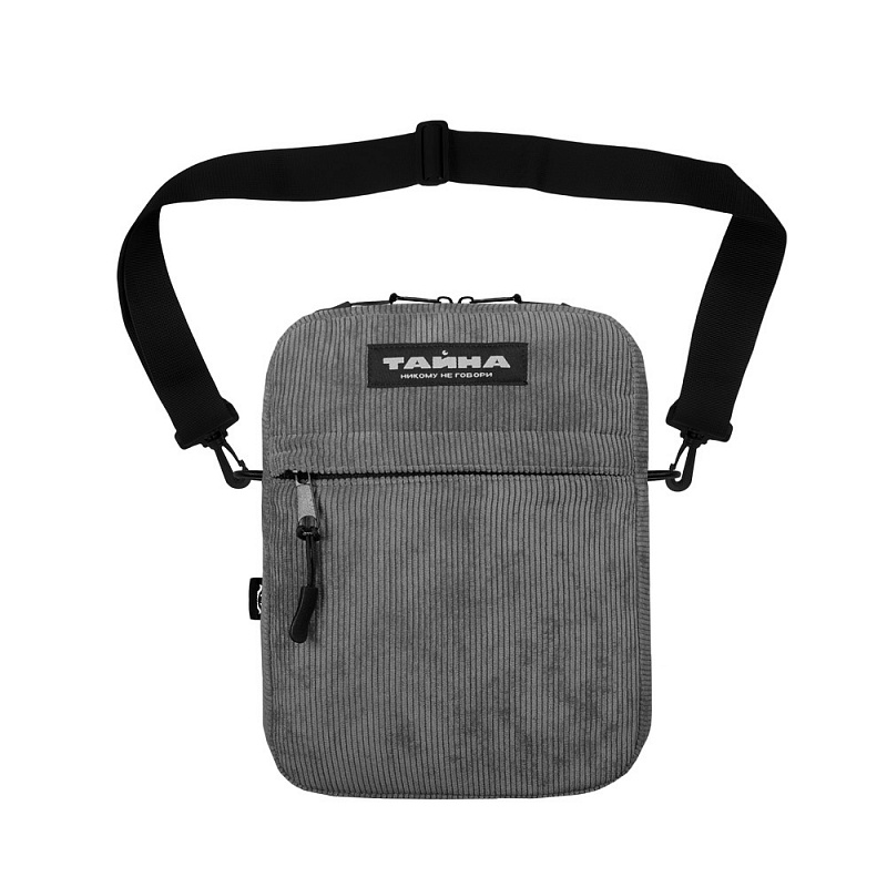 Сумка через плечо ТАЙНА SHOULDER BAG M Серый ВЕЛЬВЕТ